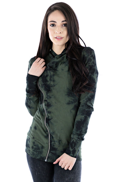 Asymmetrical Hoodie Crystal - LVR Fashion