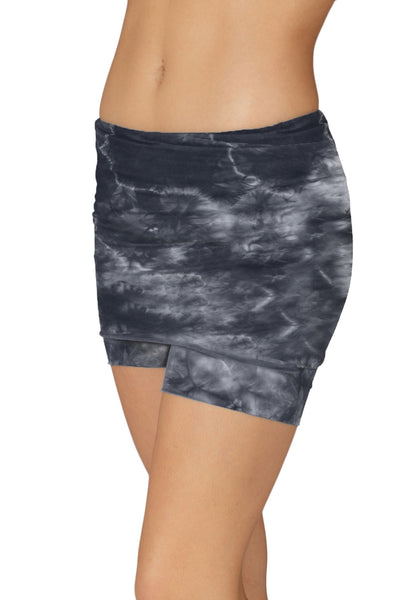 Foldover Yoga Shorts Crystal - LVR Fashion
