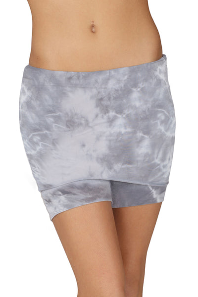 Foldover Yoga Shorts Crystal - LVR Fashion