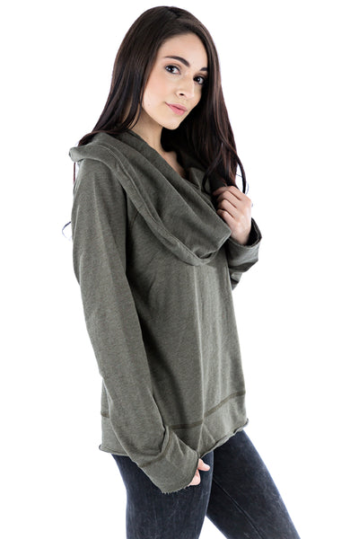 Pullover Cowl Hoodie - LVR Fashion