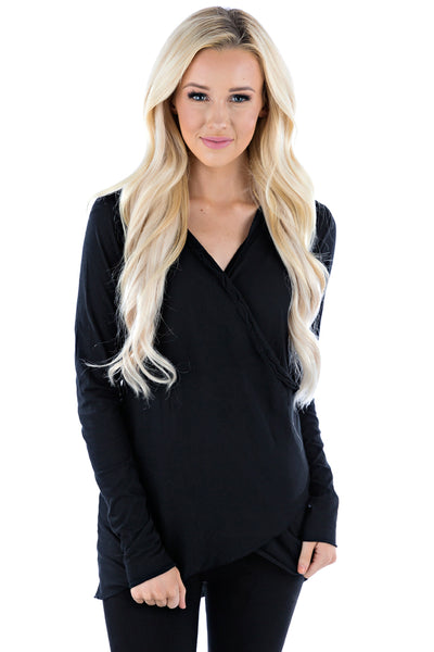 Longsleeve Wrap Top - LVR Fashion