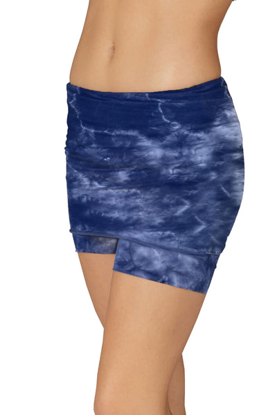 Foldover Yoga Shorts Crystal - LVR Fashion