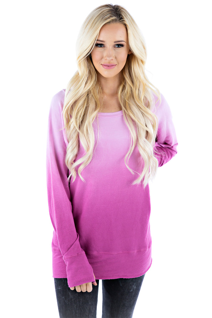Raw Pullover Ombre