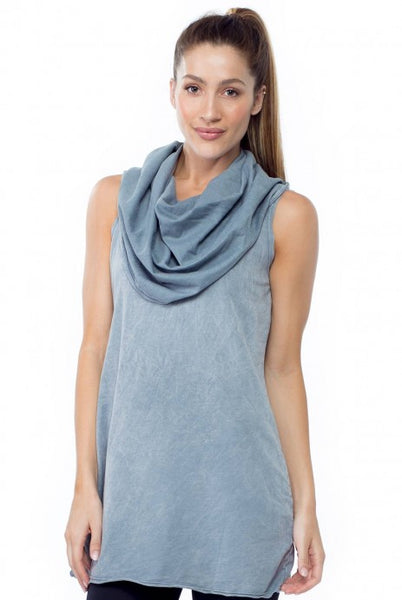 Sleeveless Cowl Tunic - LVR Fashion